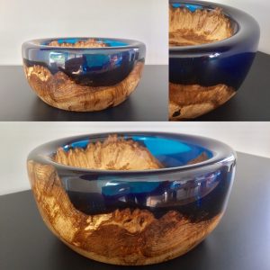 Unique wood and resin work from Yas Woodware .  Artwave festival 2018